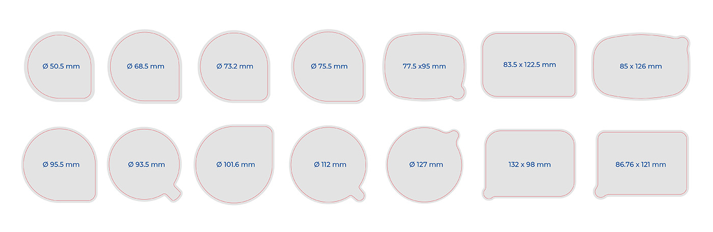 Lids shapes by Rottaprint Lids Shapes | Rottaprint